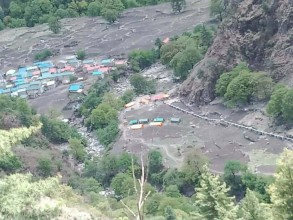 हुम्लाको नेप्का गाउँमा बाढीले विद्यालय भवनसहित गोठ र खेतीयोग्य जमिन बगायो