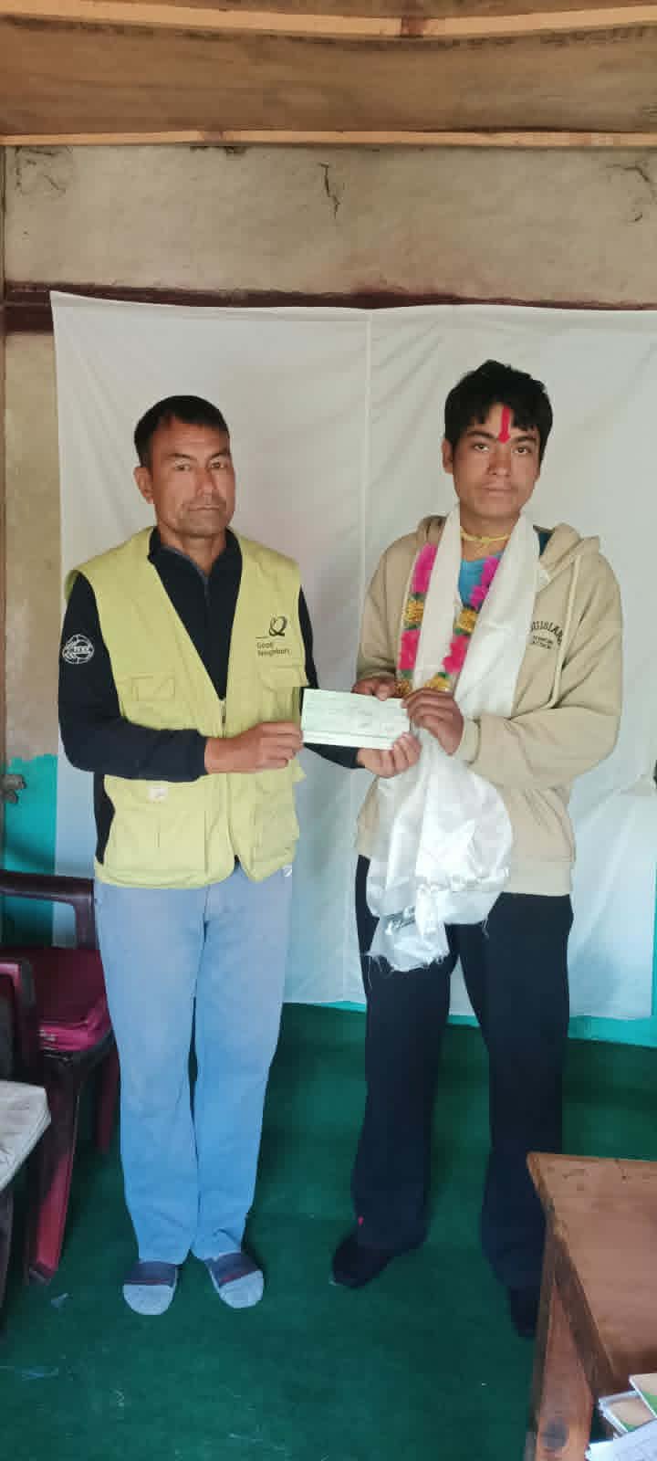 एसईईमा उत्कृष्ट नतिजा ल्याउने दुई विद्यार्थीलाई किर्डाक नेपालको प्रोत्साहन सहयोग ।।