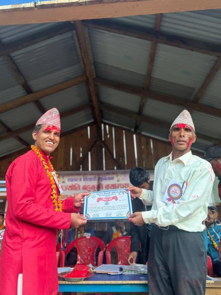 स्ववियुद्धारा भलिवल प्रतियोगितामा मदानदेव युवा क्लब प्रथम
