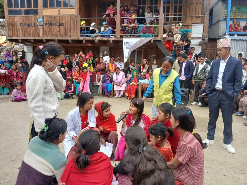 सर्केगाडमा वाल विवाह र वालश्रम विरुद्ध देउडा प्रतियोगिता 