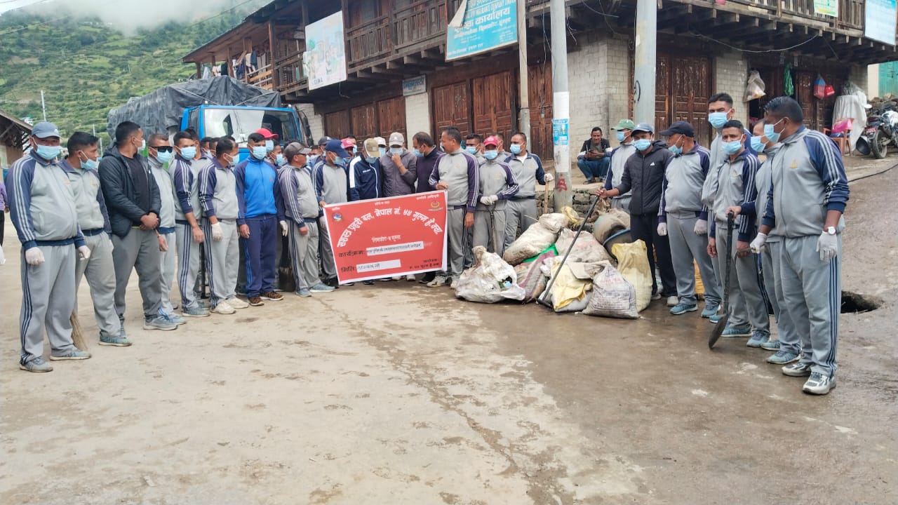 साउने पूर्णिमाको अवसरमा सिमकोट बजार सरसफाइ अभियान सञ्चालन